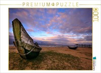 Calvendo Puzzle A Wooden Boat At Dusk | 1000 Pieces, Finished Size 25.2 × 18.9 I