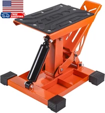 Adjustable Dirt Bike Stand with with Tool Trays 1000LBS Capacity Hydraulic Lift 