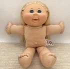 Cabbage Patch Kids 14" Blonde Hair Blue Eyes Girl Baby Doll 2014 CPK Nude