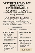 🌟 VERY DETAILED EXACT TIME FRAME PSYCHIC READING ONE QUESTION