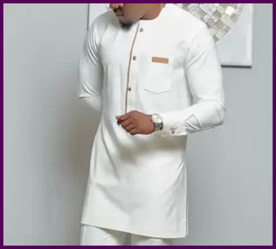 Men's African 2 Piece Set Traditional Shirt and Pants Set Suit Middle East Suit