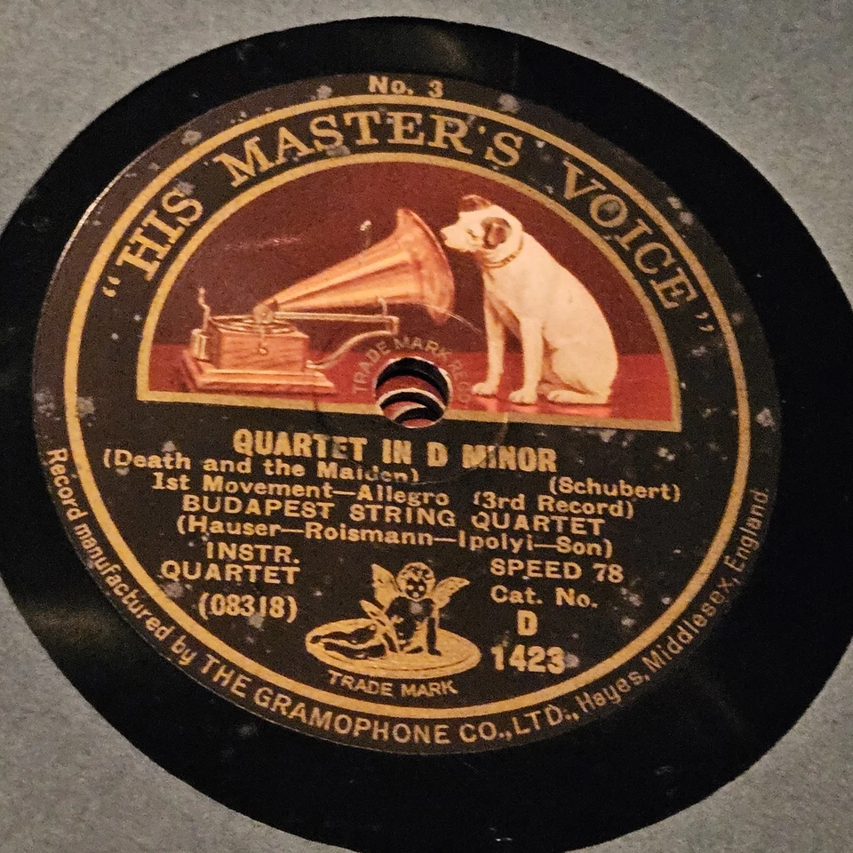 Franz Schubert's String Quartet "Death and the Maiden" 78rpm Collection c. 1925 - Image 4 of 4