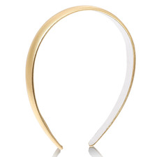 Gold Plain Headband for Women and Girls, Satin Headband Cute Non Slip Golden Hai