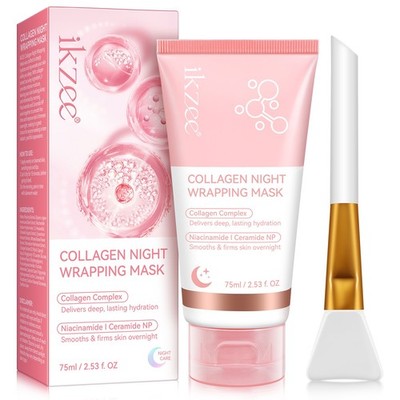 Collagen Night Wrapping Mask Overnight Hydrating Peel Off Natural Face Mask 75ml