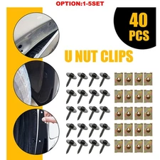 Metal Car Screw Body Fender Bumper Retainer U Nut Clips Gasket Fastener 1-5Set