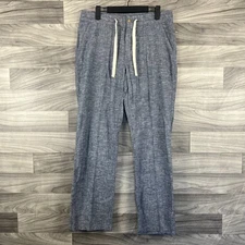 Duluth Trading Co. Pants Women's 10 Blue Heather Drawstring Waist Straight Leg