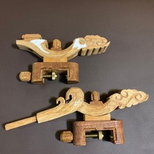 Herabuna Wavy Wooden Fishing Tool Clamp Mount, Outdoor Gear, Good Condition