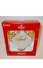 Holiday Time Diamond April Birthstone Christmas Tree Heart Ornament 2025