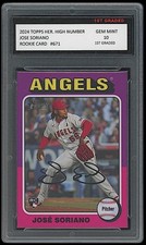 Jose Soriano 2024 Topps Heritage High Number MLB Rookie Card RC 1st Graded 10