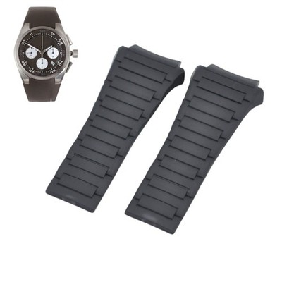 33x22mm Black Rubber Watch Strap For Porsche Design P6620 Dashboard