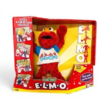 2003 Fisher Price Sesame Street ELMO Sings Dances Spells Name Plush Toy With Box