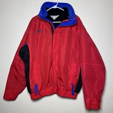Columbia Vintage 90s Ski Jacket Red Bugaboo 3-in-1 Size L Lined MADE IN USA