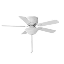 Harbor Breeze Mayfield 44-in White Indoor Flush Mount Ceiling Fan With LED Light