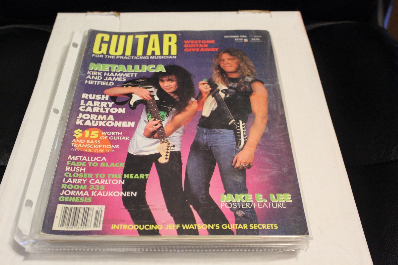 1986 October Guitar For The Practicing Musician Magazine - Metallica - H 3363