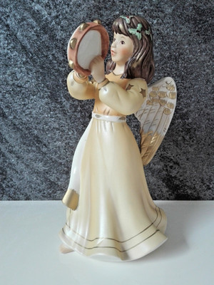 Goebel Engel Gloria  Himmlische Klänge Engel mit Tamburin Ovp Porzellan Figur