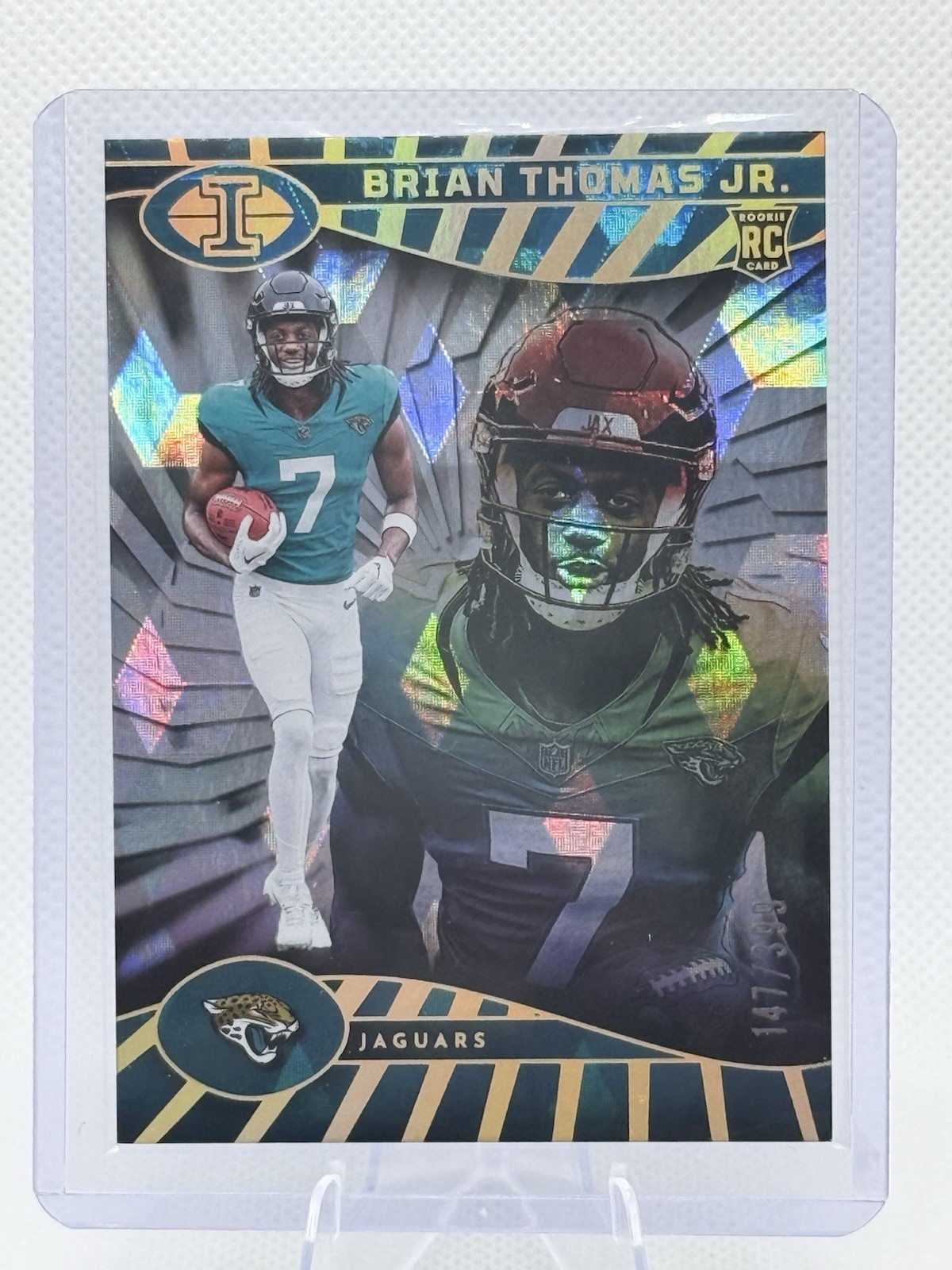 2024 Illusions Brian Thomas Jr #41 Rookie RC Cubic Trophy Collection 285/399