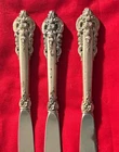 3 Sterling Wallace Grande Baroque Dinner Knives 9-inch Sterling Handles