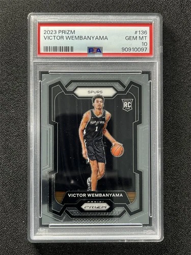 2023-24 Panini Prizm Victor Wembanyama #136 Base Rookie RC PSA 10 GEM MT &07076