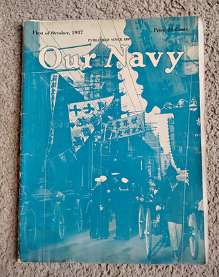 Our Navy Magazine Antique First Of October 1937