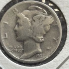 1937 Philadelphia Mint Silver Mercury Dime