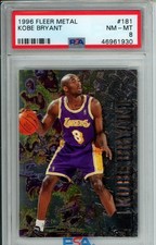 1996 Fleer Metal | Kobe Bryant #181 (RC) | PSA 8 Los Angeles Lakers HOF