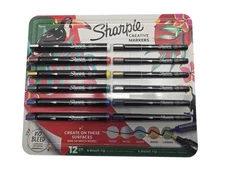 Sharpie Creative Markers Brush & Bullet Tips Assorted Colors 12 Ct