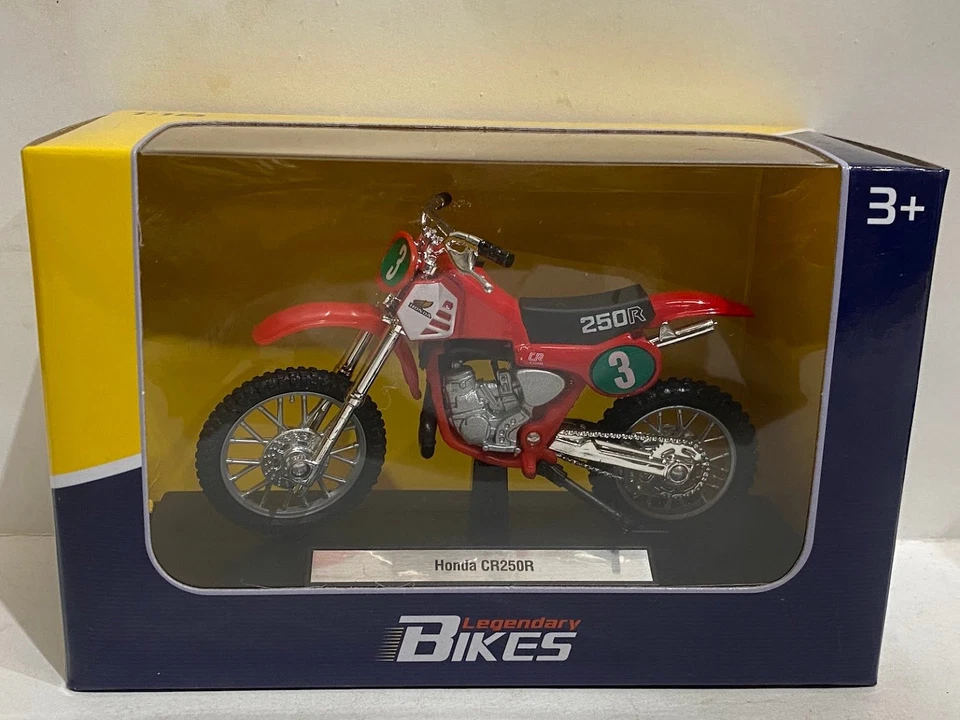 1:18 Honda CR250R Welly Legendary bikes Diecast Moto - Photo 3/4