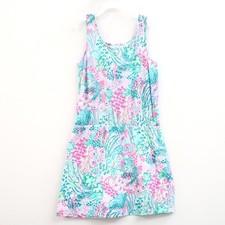 Lilly Pulitzer Kids Girls Print Romper Dress Sleeveless Cotton 6-7 Yrs M 290628