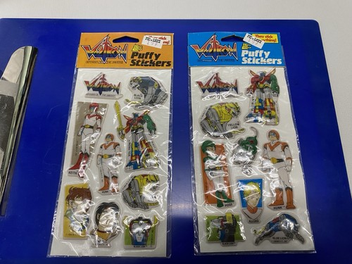 Vtg RARE New 1984 Voltron Puffy Stickers 2 Pack Set Filmation Defenders Of The U