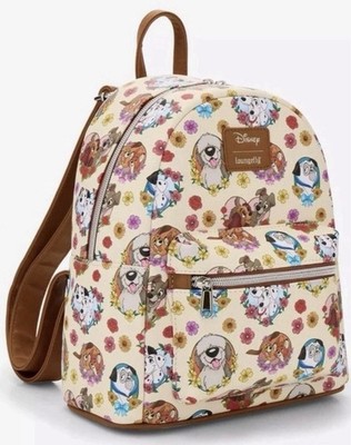 Loungefly Disney Dogs Flower Hearts Mini Backpack NEW with Tags Beige Cute I-HEART-DOGS-246.jpg main image 4
