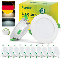 Fondiiz LED Einbaustrahler 230V Dimmbar, 12Er Set LED Spots 68Mm Lochmaß, 5W Dec