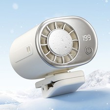 Portable Quiet Clip On Fan with LED Display For Camping Office Home Stroller Car