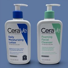 CeraVe Daily Moisturizing Lotion Foaming Facial Cleanser Set 12oz Bundle NEW