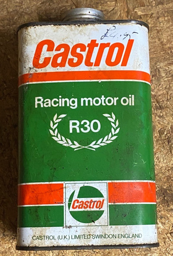 CASTROL RACING MOTOR OIL R30 OIL CAN GARAGE DISPLAY TIN | eBay