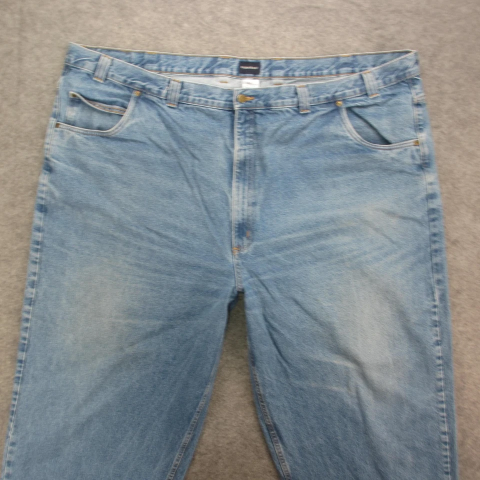 Harbor Bay Jeans Mens 58x30 Blue Denim Relaxed Fit Authentic Brand HOB Pants - Image 2 of 4