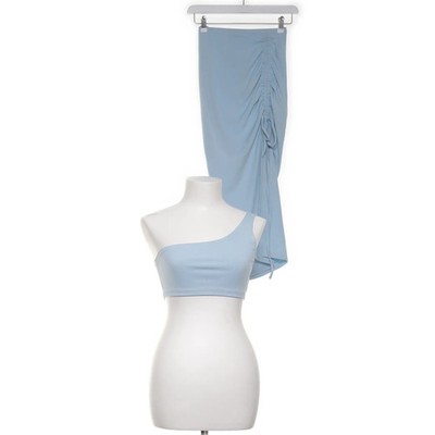 Shein, Set, Größe: 34, Elasthan/Polyester, Blau, Einfarbig, Rippenstrick #DLF
