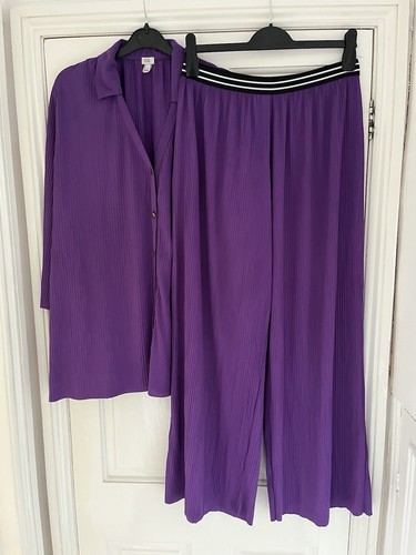 River Island Damen lila Pyjama Set, Lounge Set, Größe 10