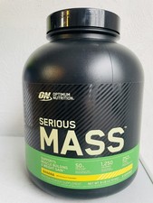 6lb Optimum Nutrition Serious Mass High Protein Muscle Building Banana BB: 8/27 6.09 per gallon