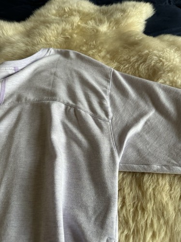 LL BEAN SOFTFLEX CREWNECK DOLMAN SLEEVE PULLOVER/RELAXED FIT/LILAC HEATHER/PS - Picture 13 of 15