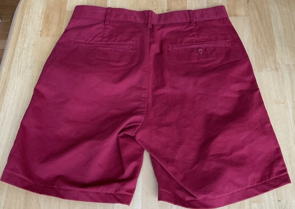 Cremieux Shorts Men 29 Red Chino Cotton Preppy 7.5" Inseam Premium Golf Chino — 第 2/4 张图片