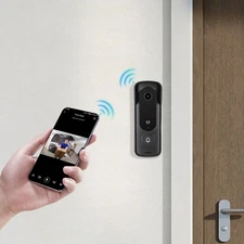 Visual Wi-Fi Doorbell Camera with Chime and Night Vision for Home Security