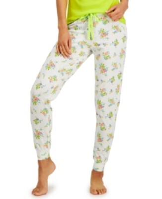 Jenni Women's Printed Jogger Pajama Pants Neon Floral