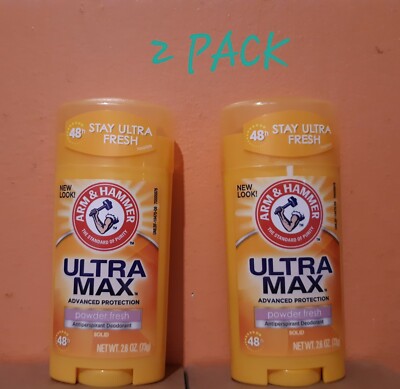 Arm & Hammer UltraMax Antiperspirant Deodorant Solido  Powder Fresh 2.6 Oz.