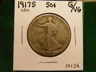 1917 S   Walking Liberty Half    Item # 10136