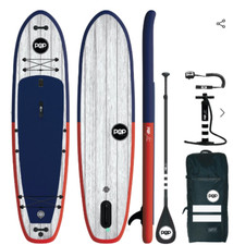 Pop Board Inflatable 11' 6" Paddle Board with pump  case El Capitan Blue  Red