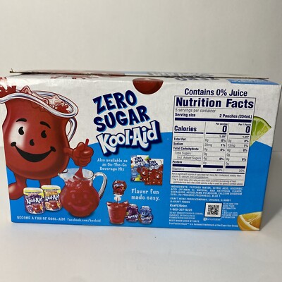 Kool-Aid Jammers Tropical Punch Zero Sugar Soft Drink 10 Ct Box, 6