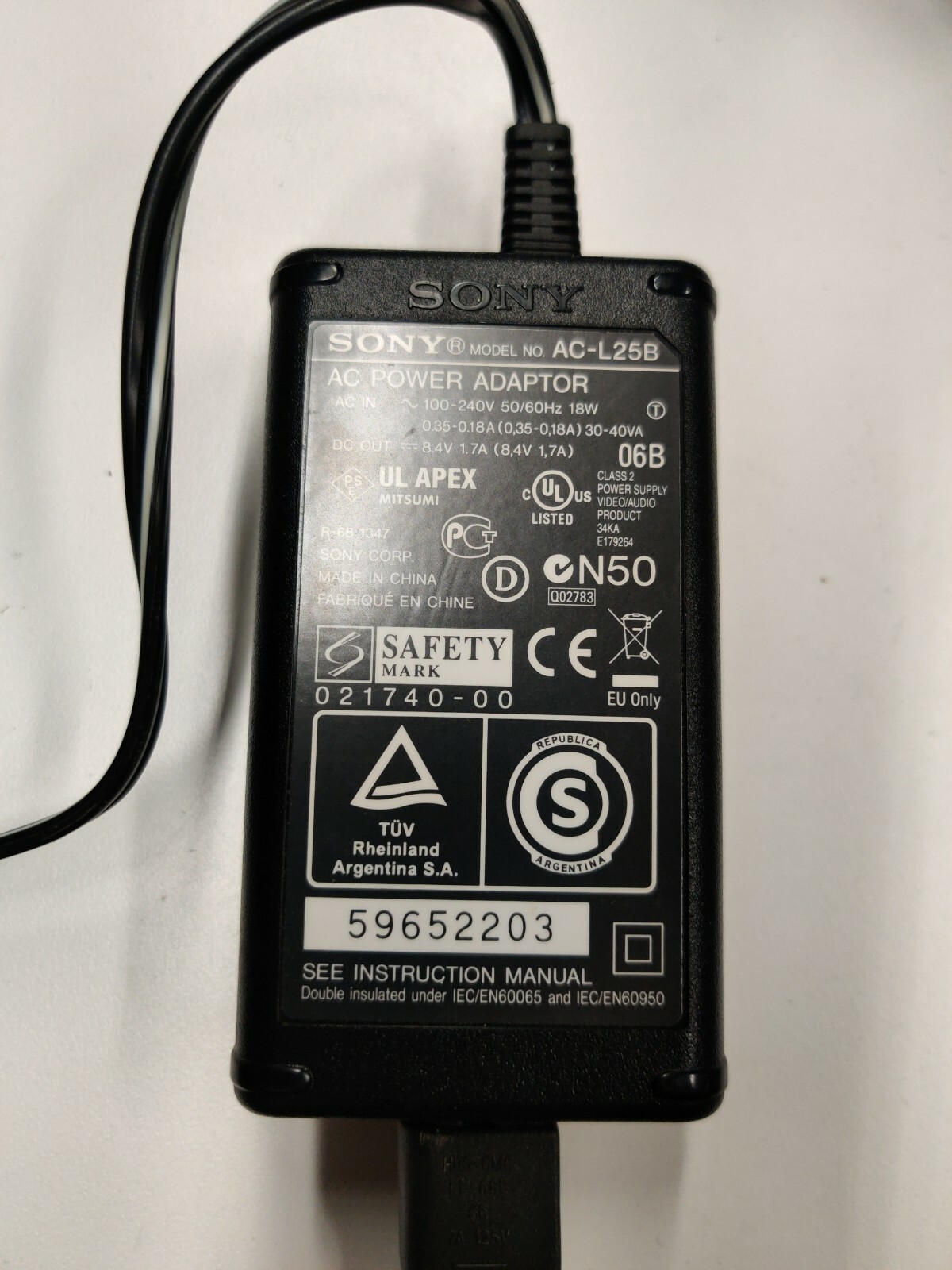 Genuine Original OEM Sony Power Adapter Model ACL25B for Camcorder eBay
