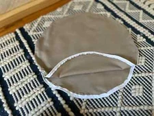 Round Natural Linen Dog Bed Cover Eco-Friendly Washable Pet Bedding