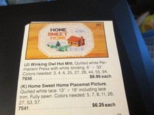 Tri-Chem Home Sweet Home Placemats (4) #7541-To Paint