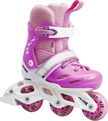 CALIFORNIA GIRLS ROLLERSKATES, PINK + WHITE, SIZE 3235 CALIFORNIA GIRLS ROLLERSKATES, PINK + WHITE, SIZE 3235